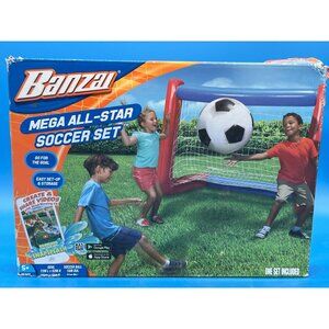 Banzai Mega All-Star Soccer Set With Inflatable Goal & Ball